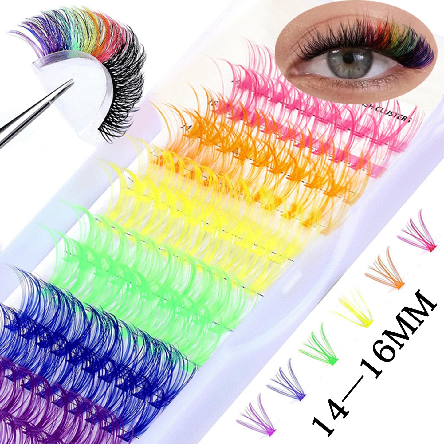 6 Colors Cluster Eyelashes