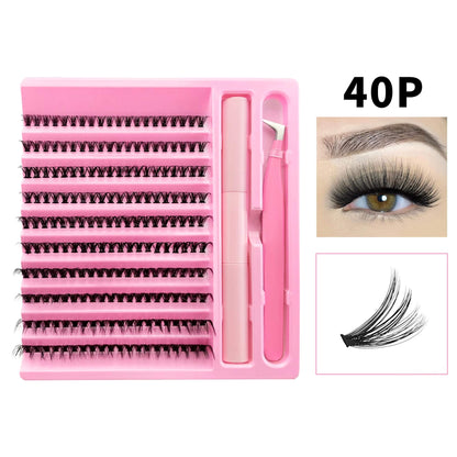 200 Pcs Cluster Lash Set 30D 40D 50D 80D DIY Individual Eyelashes