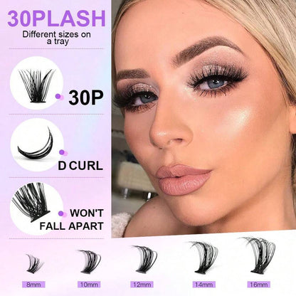 280pcs 30D False Eyelash Cluster Set