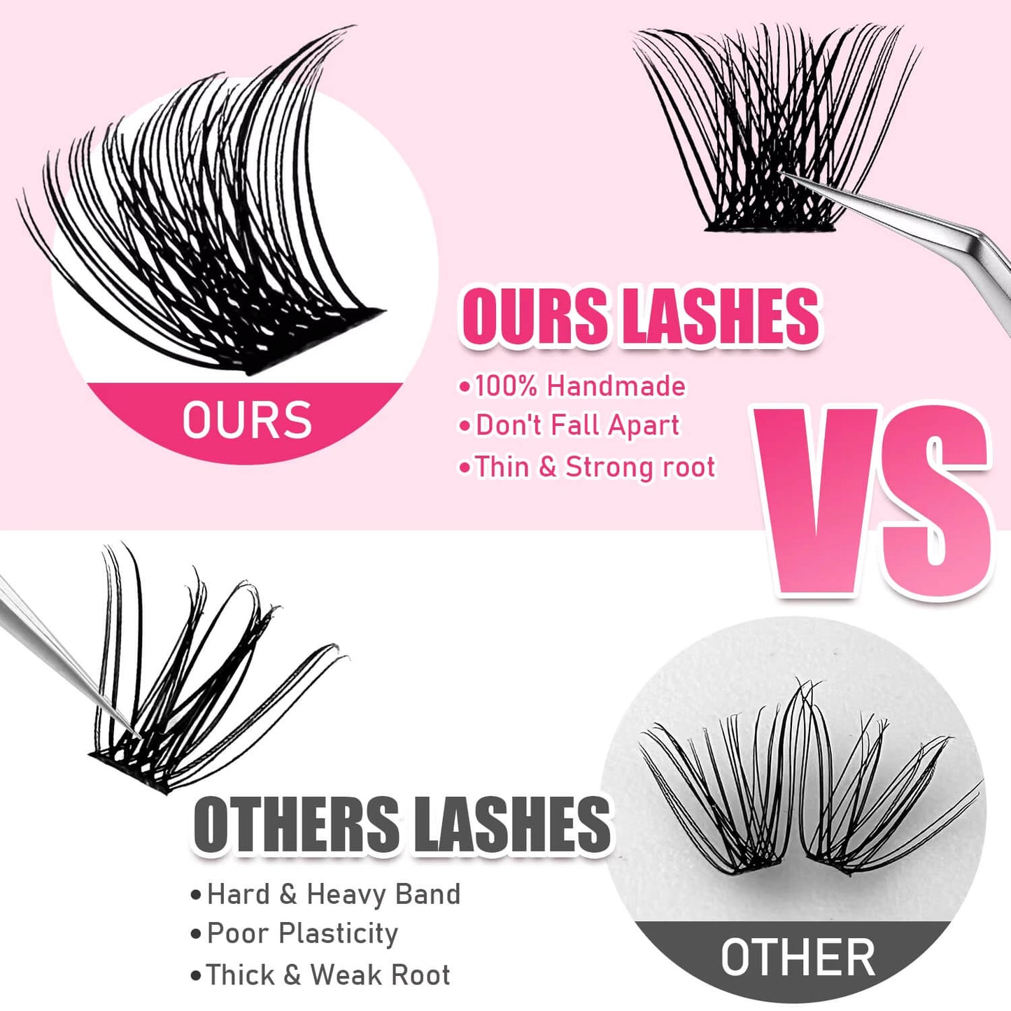 200 Pcs Cluster Lash Set 30D 40D 50D 80D DIY Individual Eyelashes