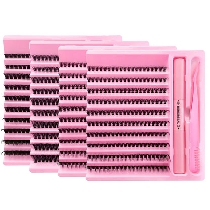 200 Pcs Cluster Lash Set 30D 40D 50D 80D DIY Individual Eyelashes