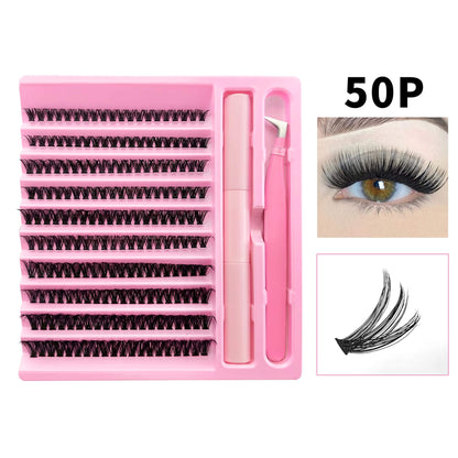 200 Pcs Cluster Lash Set 30D 40D 50D 80D DIY Individual Eyelashes