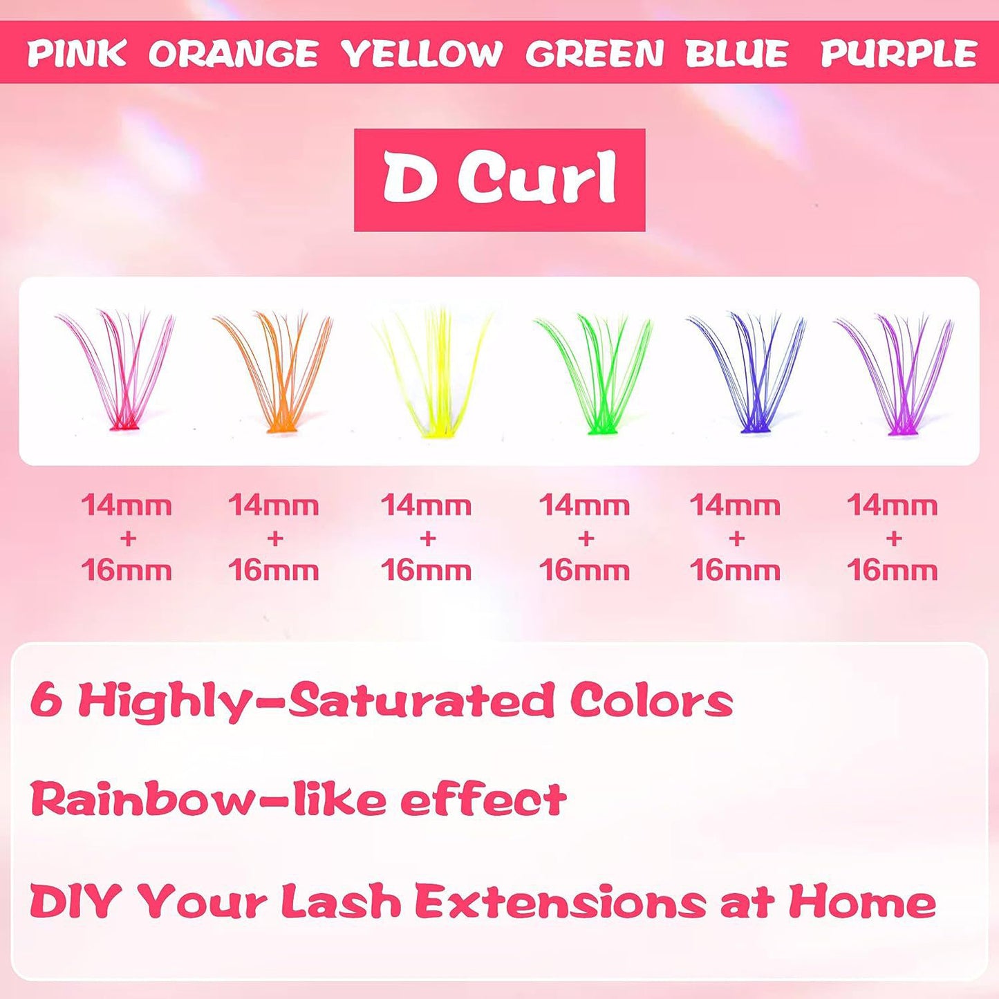 6 Colors Cluster Eyelashes