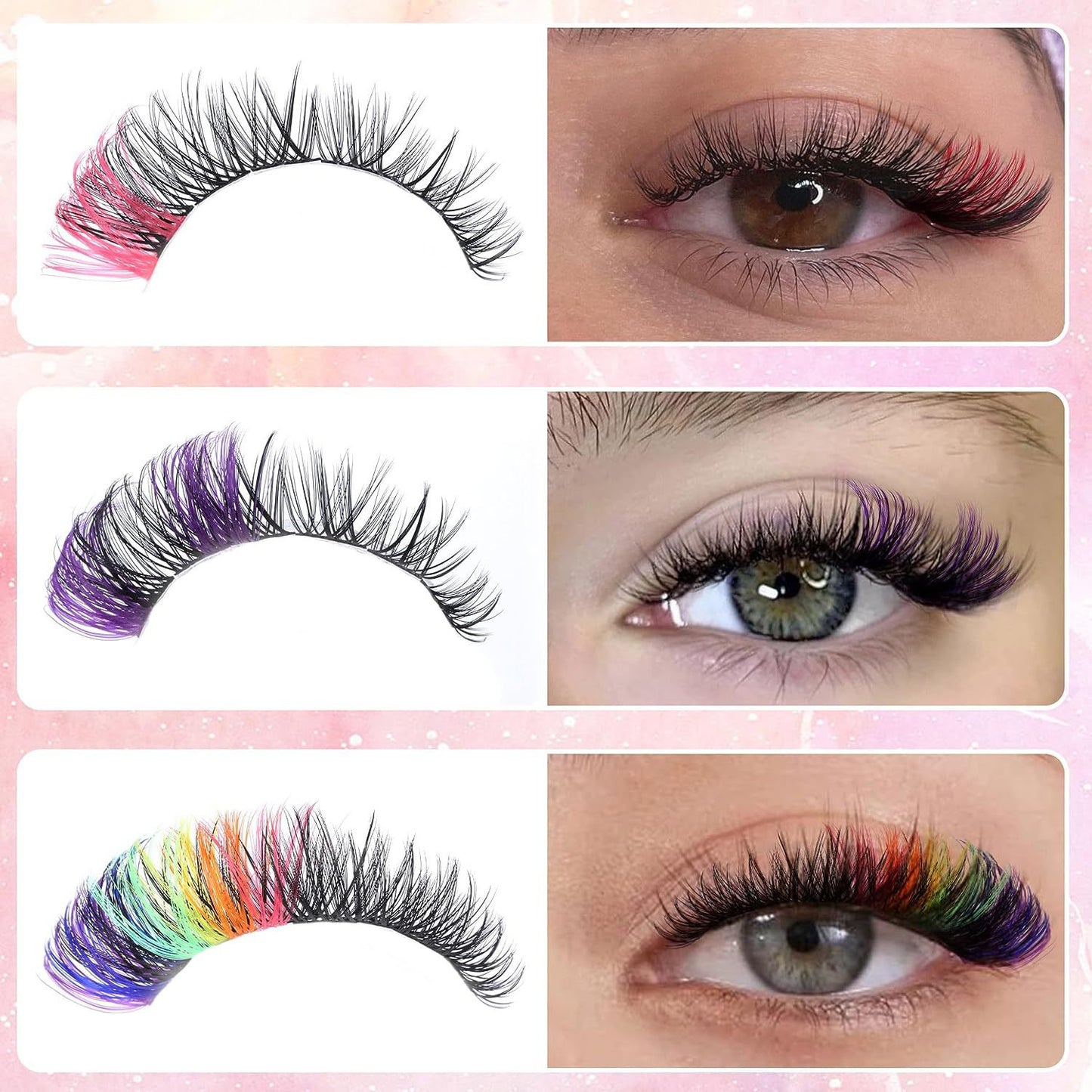 6 Colors Cluster Eyelashes