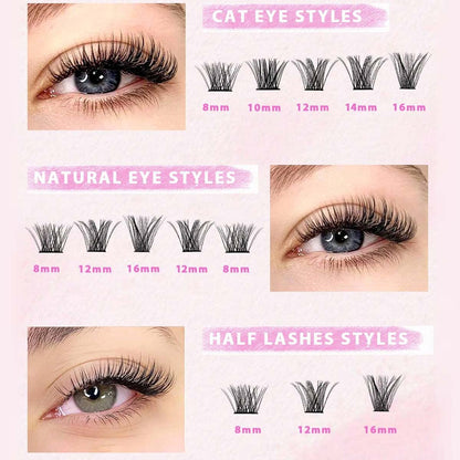 200Pcs Individual Lashes Cluster Kit